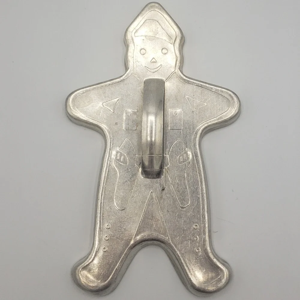 1950s‎ Aluminum Gingerbread Man Cookie Cutter With Handle Vintage
